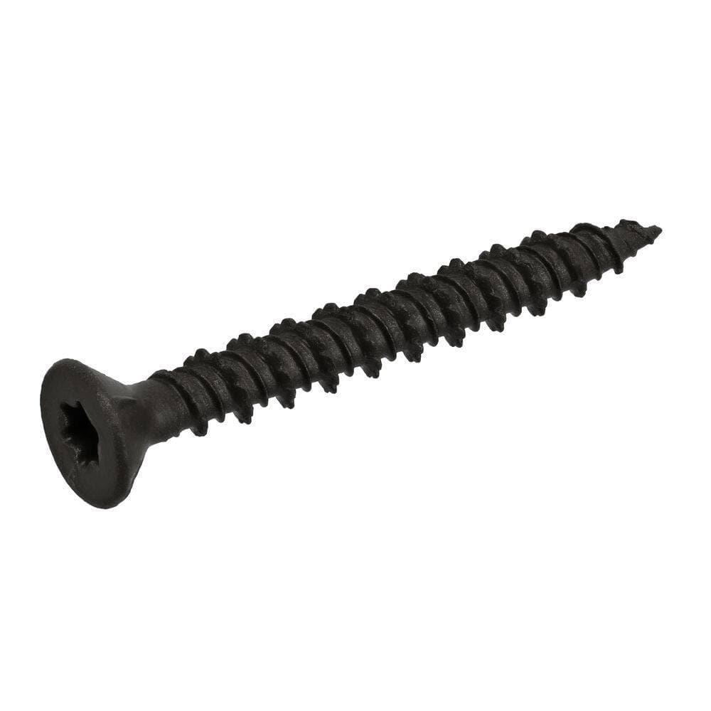 Everbilt 4-Pack 3/16 in. 1-3/4 in. Star Flat-Head Concrete Screw Anchors Black (2)