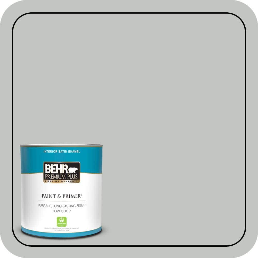 BEHR PREMIUM PLUS #PPU25-14 Engagement Silver Enamel Low Odor & Primer (1)