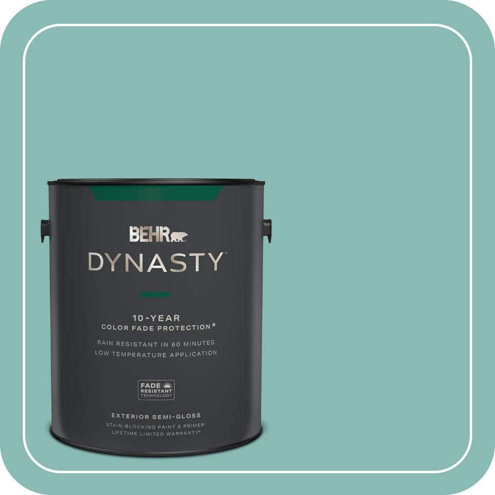 BEHR DYNASTY 1 gal. #T14-1 Ocean Liner Semi-Gloss Enamel Exterior Stain-Blocking Paint & Primer