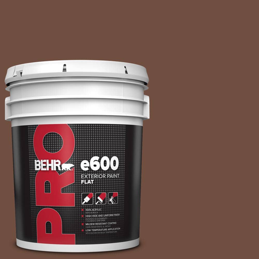 BEHR PRO 5 gal. #N160-7 Brown Velvet Flat Exterior Paint