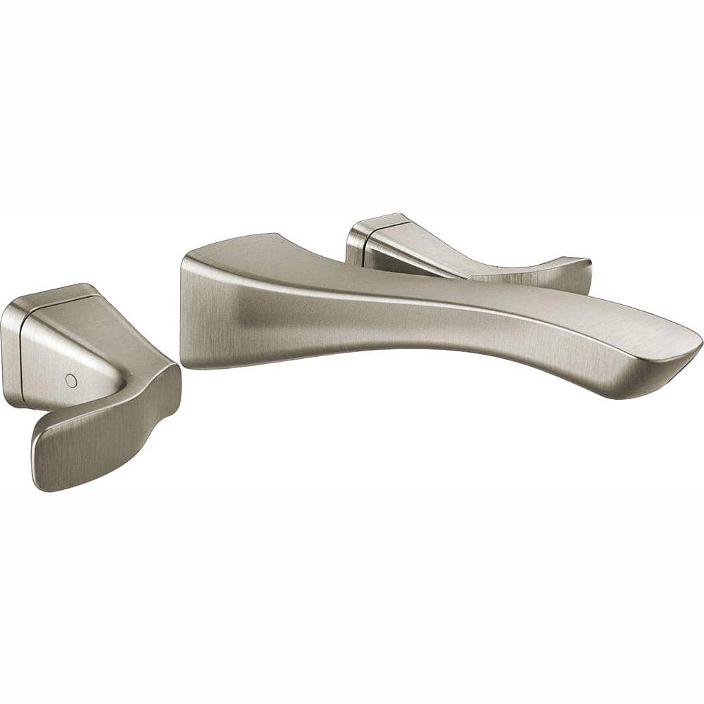 Delta Tesla 2-Handle Wall Mount Bathroom Faucet Trim Kit in Stainless (Valve Not Included) (1)