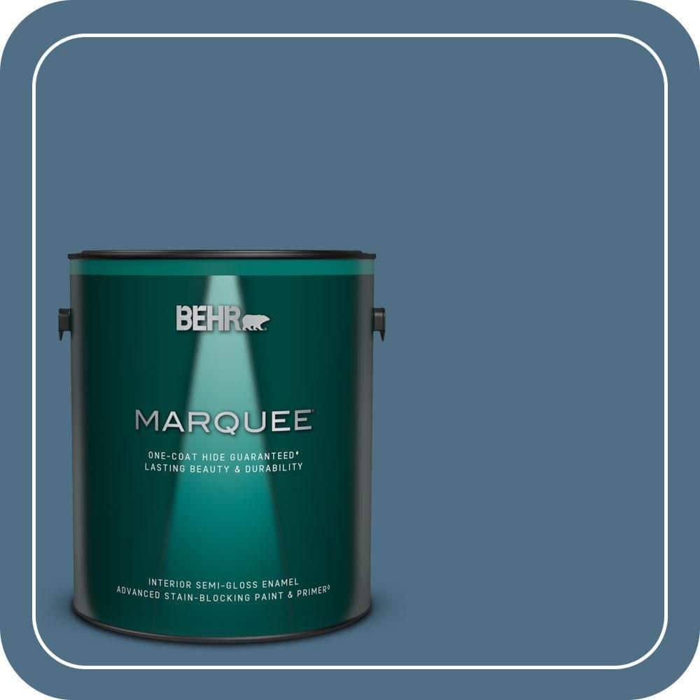 BEHR MARQUEE 1 gal. #S500-6 Shipyard One-Coat Hide Semi-Gloss Enamel Interior Paint & Primer