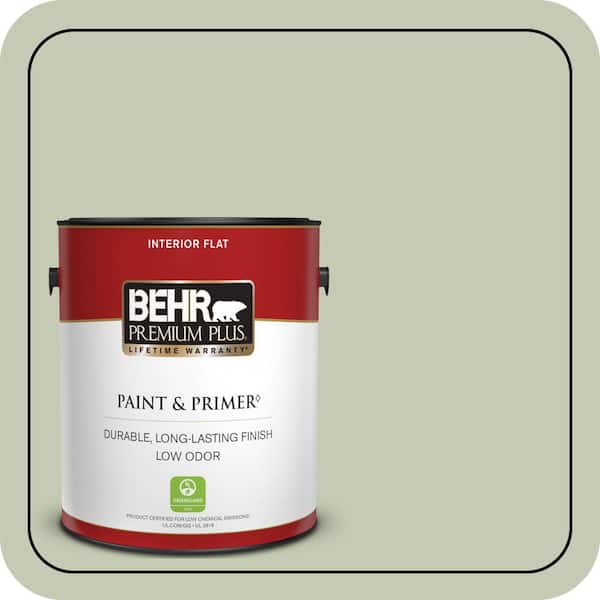 BEHR PREMIUM PLUS #420E-3 Spring Hill Flat Low Odor & Primer (2)