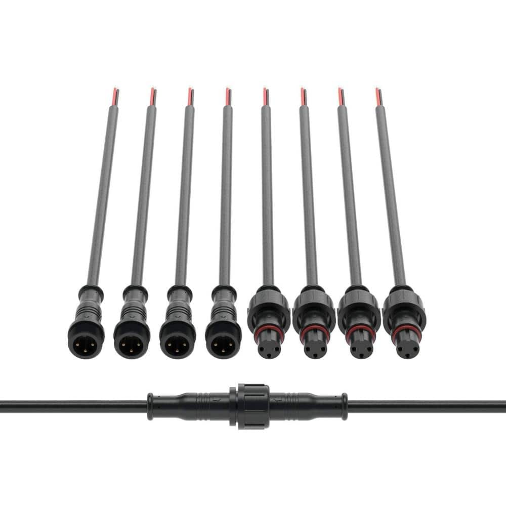 Unbranded 3 Pin IP65 Male Female Connector 22 AWG Extension Cable 7.87 In for LED Strip Lights Indoor Outdoor 5