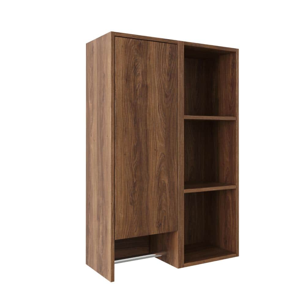 UPIKER 24 Inch Wall-Mounted Side Cabinet and Storage Shelves Combo, Soft Closing Door (2)