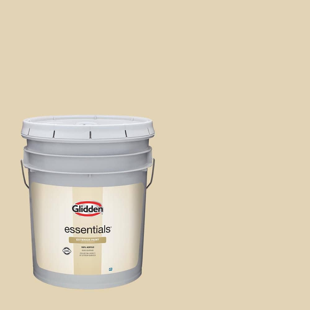 Glidden Essentials 5 gal. PPG1094-2 Loofah Semi-Gloss Exterior Paint