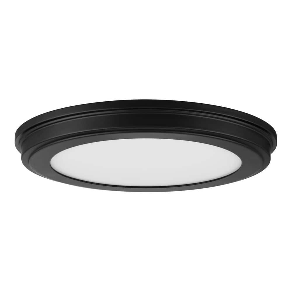 Commercial Electric 13 in. Matte Black Edge Lit 3CCT LED Flush Mount (2-Pack) (3)