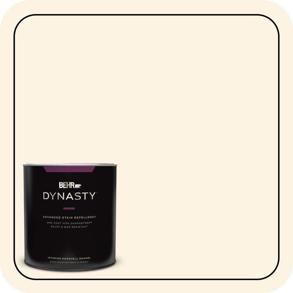 BEHR DYNASTY 1 qt. #PWN-31 Candlelight Ivory Eggshell Enamel Interior Stain-Blocking Paint & Primer