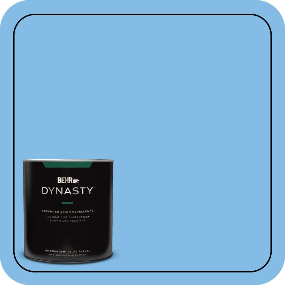 BEHR DYNASTY 1 qt. #MQ4-27 CEst La Vie One-Coat Hide Semi-Gloss Enamel Interior Stain-Blocking Paint & Primer