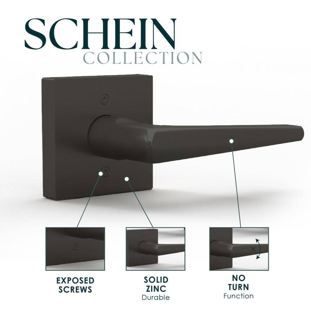 Mega Handles Schein Dummy Door Handles - 4 Pack, Matte Black (3)
