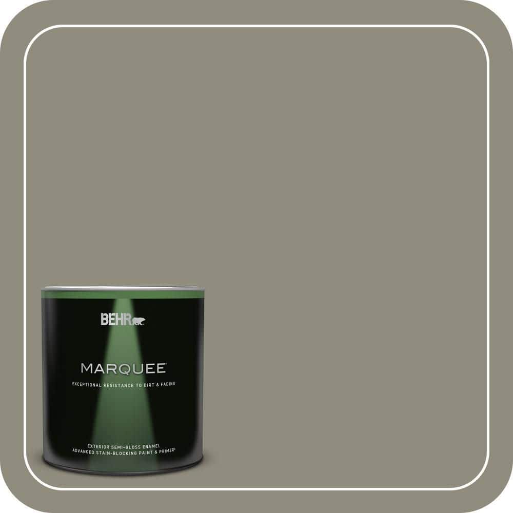BEHR MARQUEE 1 qt. #MQ6-25 Pavement Gray Semi-Gloss Enamel Exterior Paint & Primer