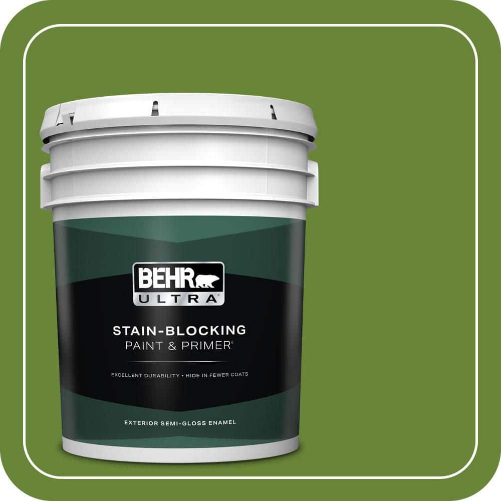 BEHR ULTRA 5 gal. #P370-7 Sun Valley Semi-Gloss Enamel Exterior Paint & Primer