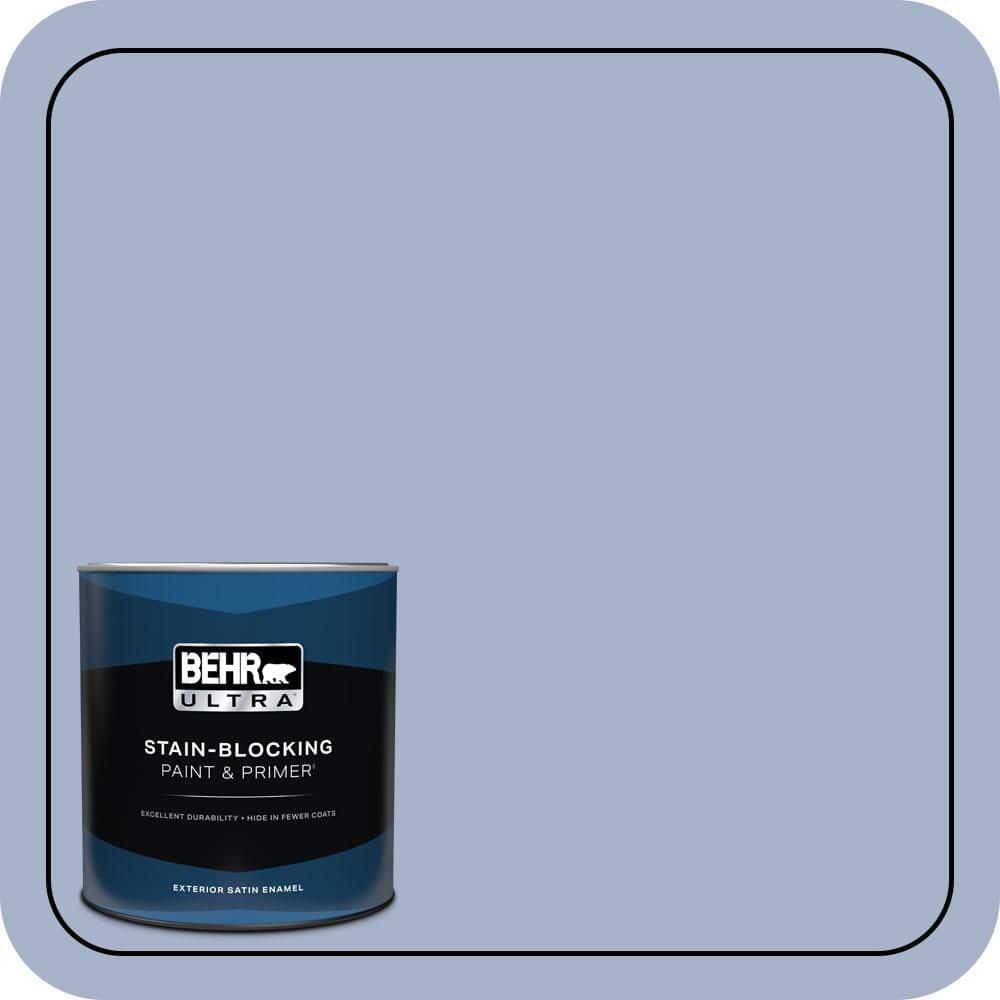 BEHR ULTRA 1 qt. #PPU15-14 Ballroom Blue Satin Enamel Exterior Paint & Primer (1)