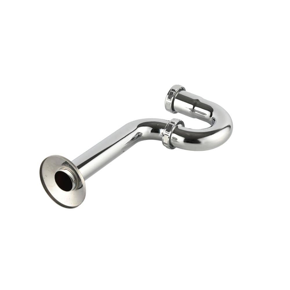 Everbilt 1-1/4 in. Brass P- Trap Without Cleanout, 17-Gauge, Chrome (4)