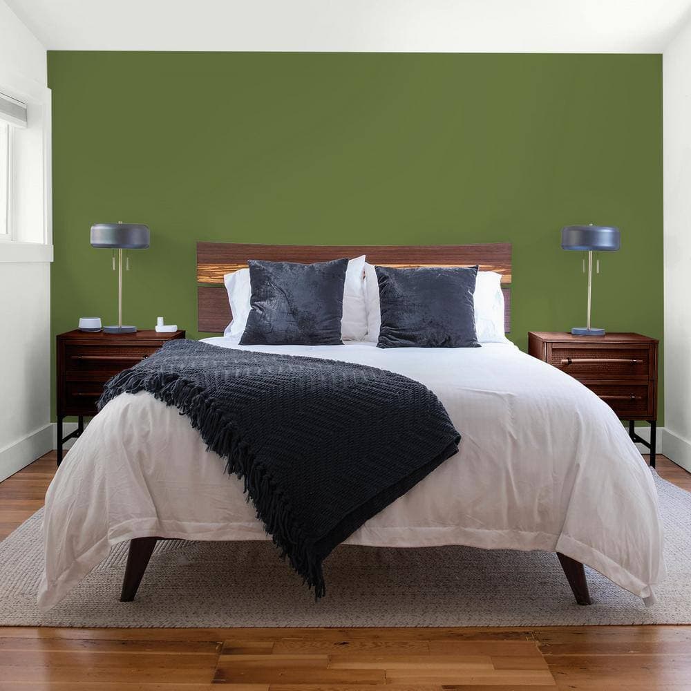 Glidden Premium 1 qt. PPG1121-7 Globe Artichoke Flat Interior Latex Paint (4)