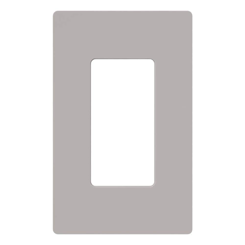 Lutron Claro 1 Gang Wall Plate for Decorator/Rocker Switches, Gloss, Gray (CW-1-GR) (1-Pack)