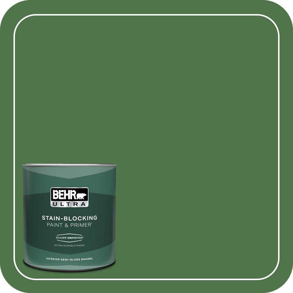 BEHR ULTRA 1 qt. #MQ4-49 Emerald Forest Extra Durable Semi-Gloss Enamel Interior Paint & Primer
