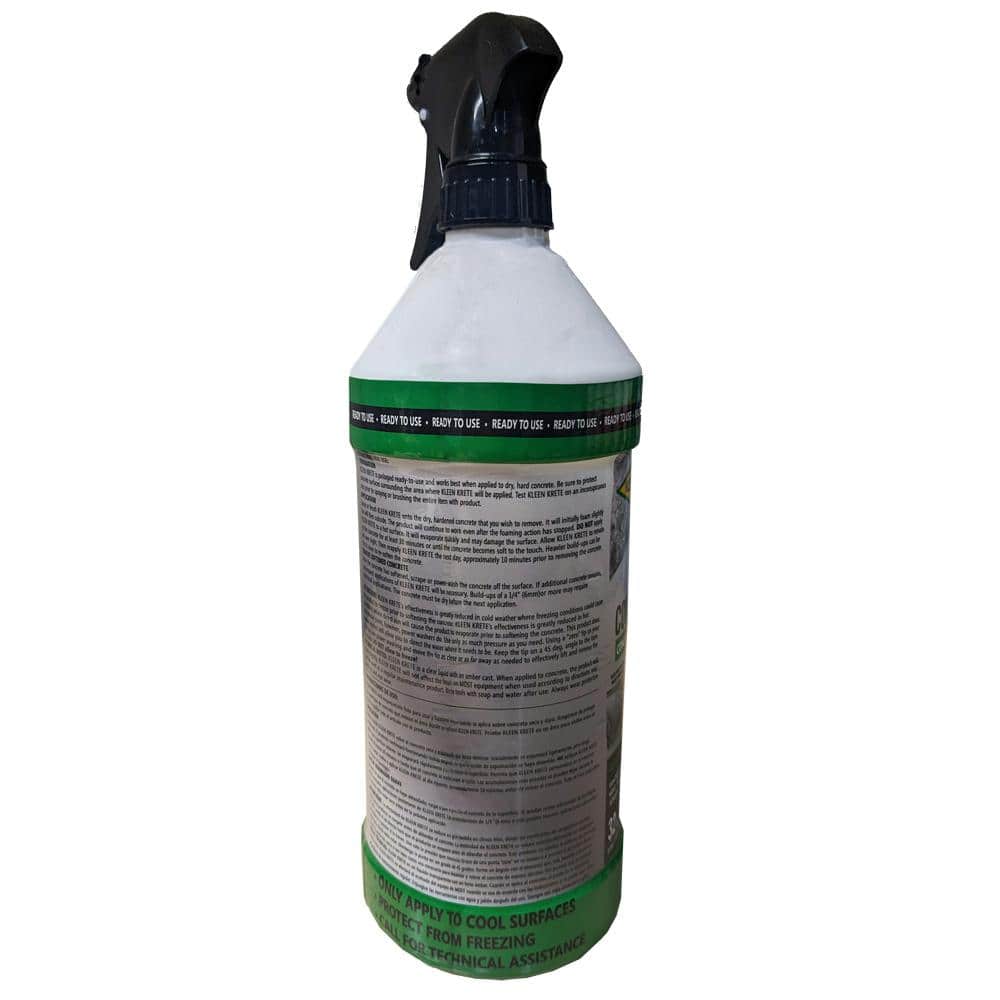KLEEN KRETE 32 oz. Multipurpose Concrete Remover and Dissolver Spray Bottle (3)