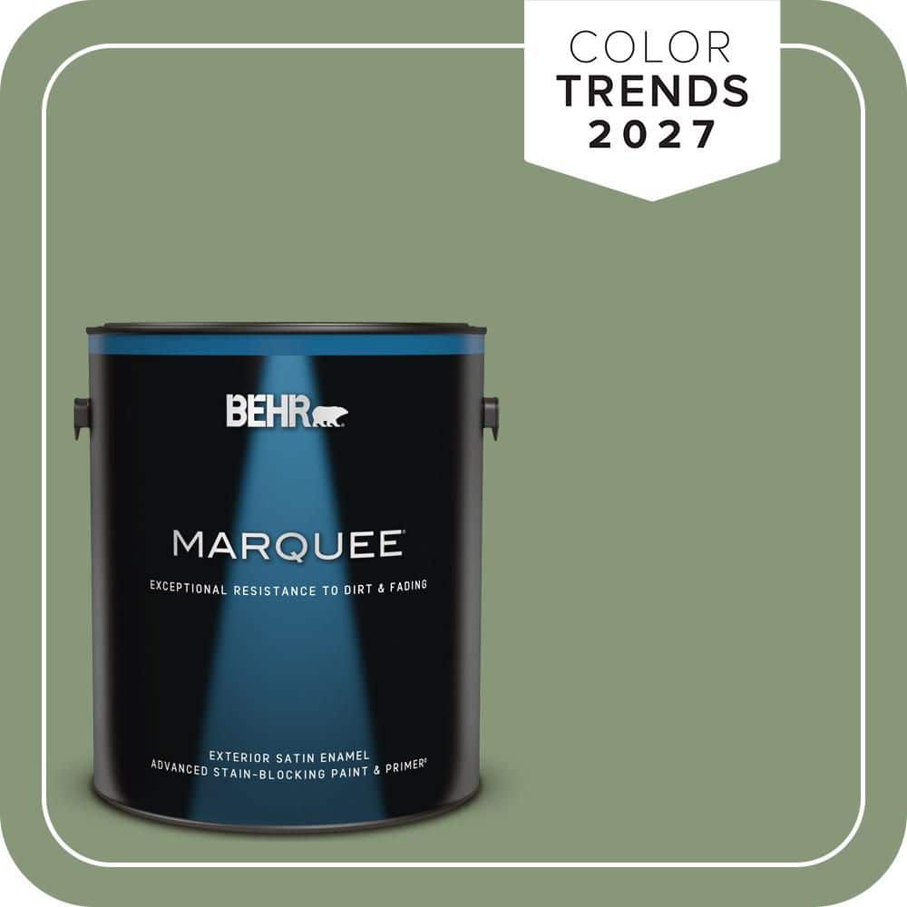 BEHR MARQUEE 1 gal. #S390-5 Laurel Tree Satin Enamel Exterior Paint & Primer