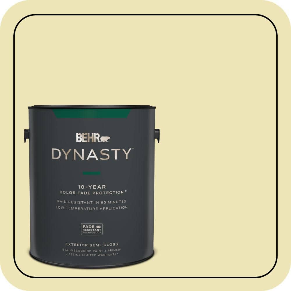 BEHR DYNASTY 1 gal. #PPU9-13 Yellow Wax Pepper Semi-Gloss Exterior Stain-Blocking Paint & Primer