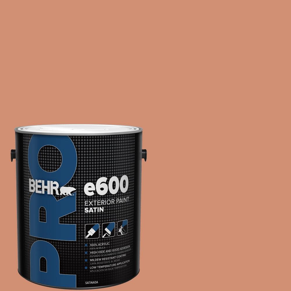 BEHR PRO 1 gal. #M200-5 Terra Cotta Clay Satin Exterior Paint