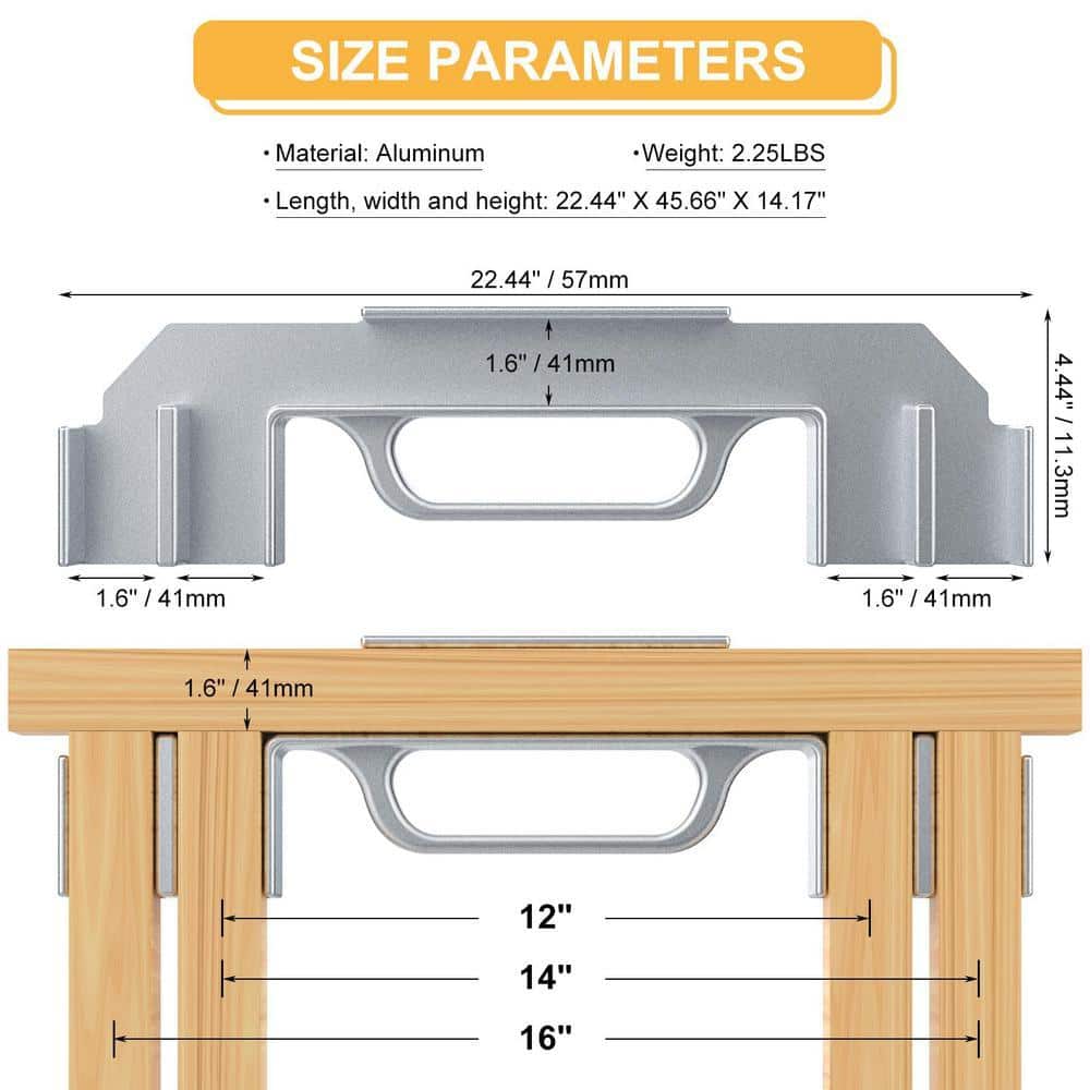 Angel Sar 3-in-1 Precision Aluminum Framing Tools, Stud Master 16 Framing Spacing Tool for 12/14/16 DIY Carpenter (3)