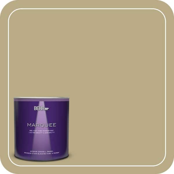 BEHR MARQUEE 1 qt. #PPU8-08A Makrut Lime Eggshell Enamel Interior Paint & Primer (2)