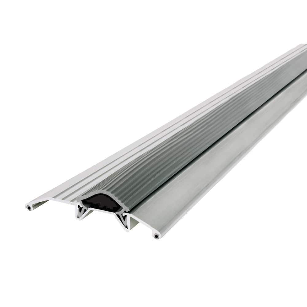 M-D Building Products 3-3/4 in. x 3/4 in. x 36 in. Silver Aluminum and Vinyl Heavy-Duty Low-Profile Threshold (2)