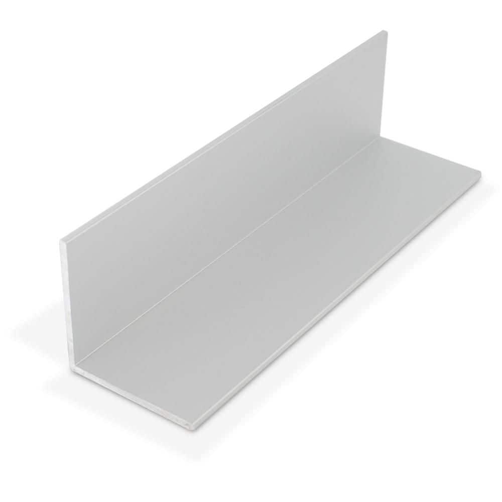 Outwater 4-PACK 2 in. D x 2 in. W x 36 in. L Finished Clear Anodized Satin Aluminum Angle Moulding (1)