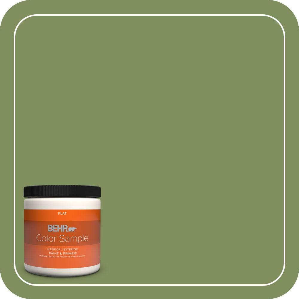 BEHR PREMIUM PLUS #PPU10-03 Green Energy Enamel Interior Stain-Blocking Paint and Primer (1)
