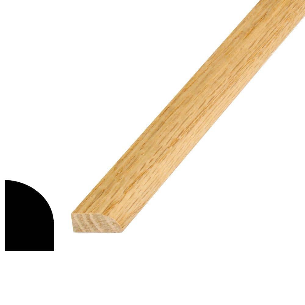Alexandria Moulding WM 129 7/16 in. x 11/16 in. x 96 in. Oak Wood Baseboard Shoe Moulding