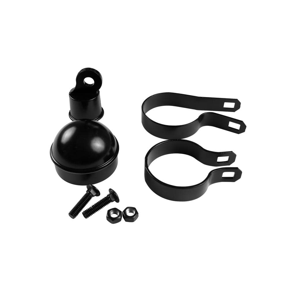 Everbilt 2-3/8 in. x 5 ft.-6 ft. high Chain Link Fence Black End Post Set