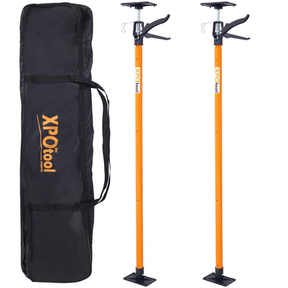 Tatayosi 2-Pack Orange Steel Adjustable Support Pole Jack Post Hand Support System, Extends from 45 to 114 in. with Carrry Bag