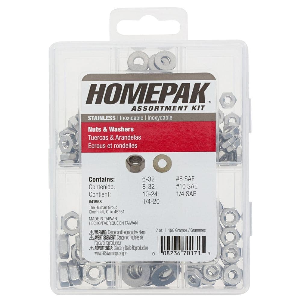 The Hillman Group Stainless-Steel Nuts and Washers Assortment (5-Pack)
