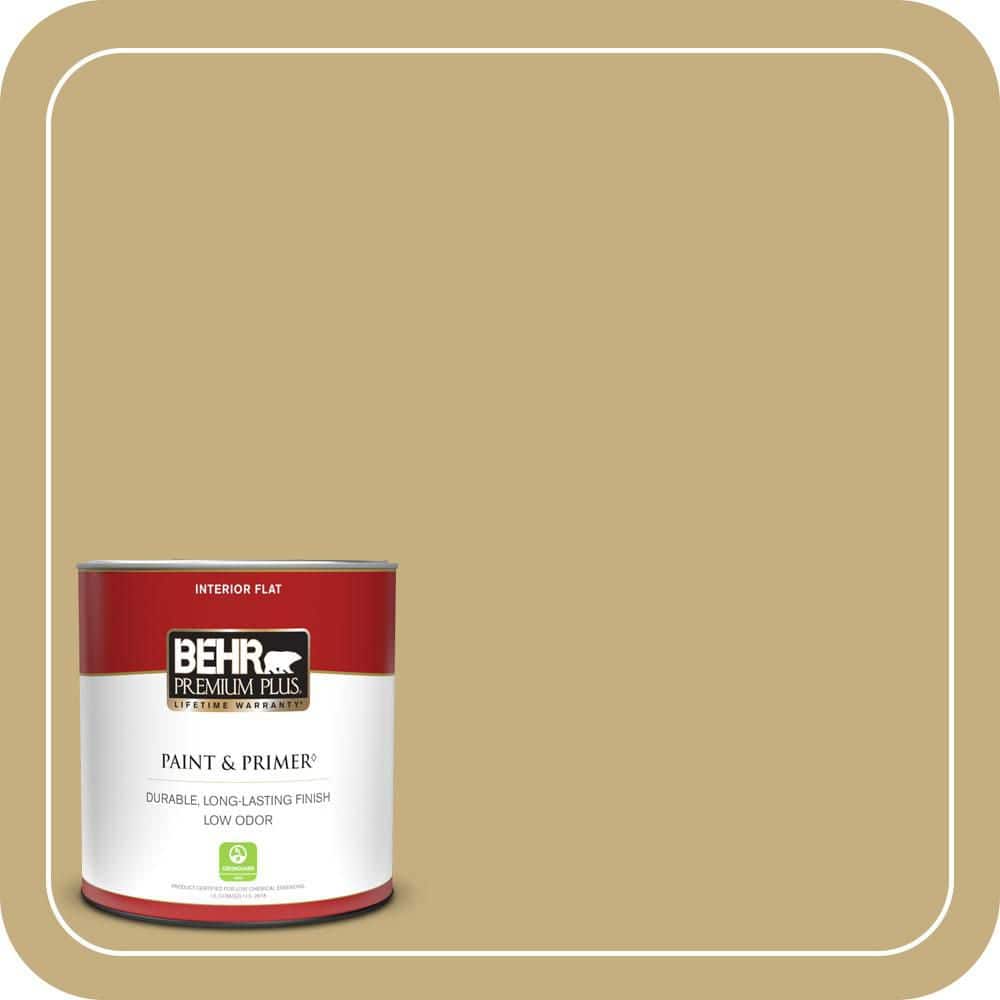 BEHR PREMIUM PLUS 1 qt. #MQ2-29 Cliff Ridge Flat Low Odor Interior Paint & Primer