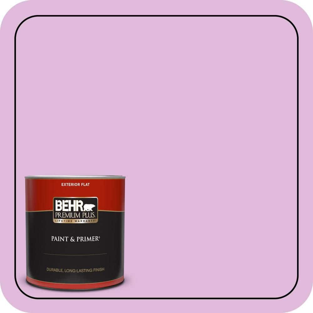 BEHR PREMIUM PLUS 1 qt. #670A-3 Posies Flat Exterior Paint & Primer
