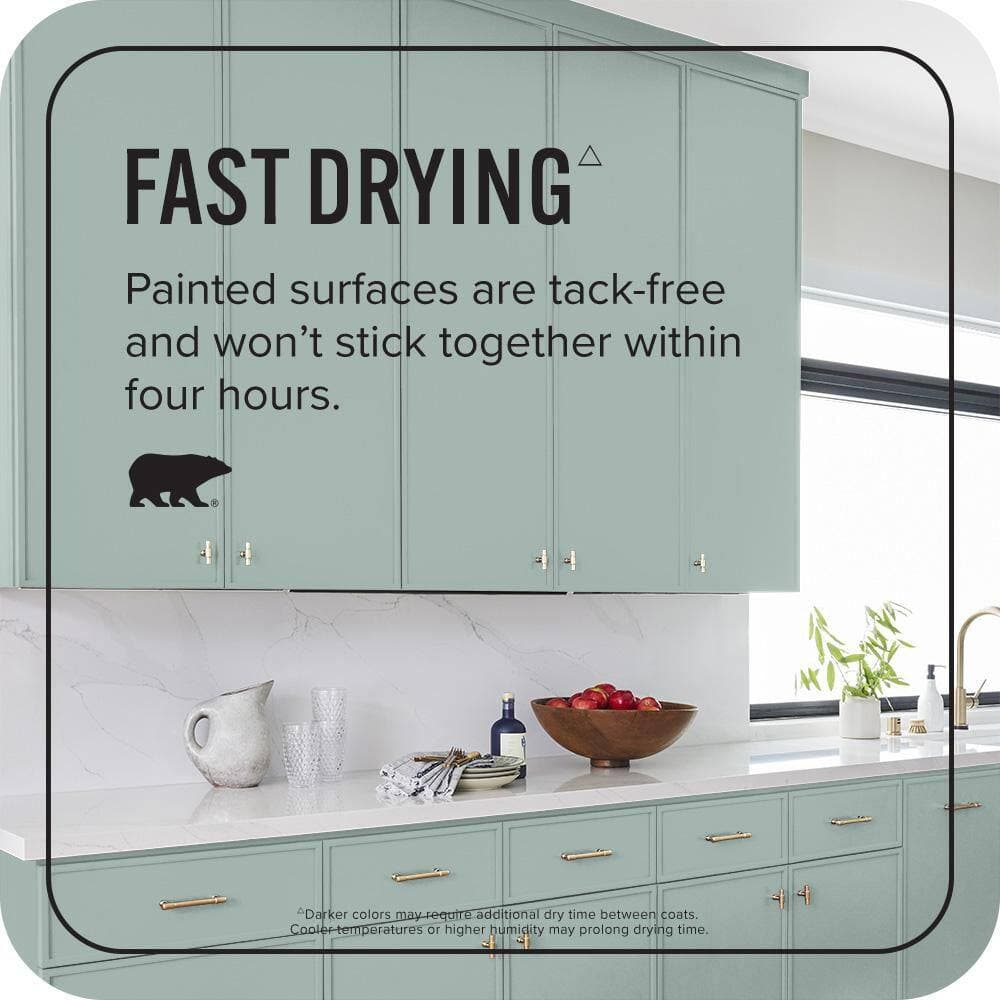 BEHR PREMIUM PLUS #N430-3 Garden Vista One-Coat Hide Enamel Interior Stain-Blocking Paint and Primer (3)