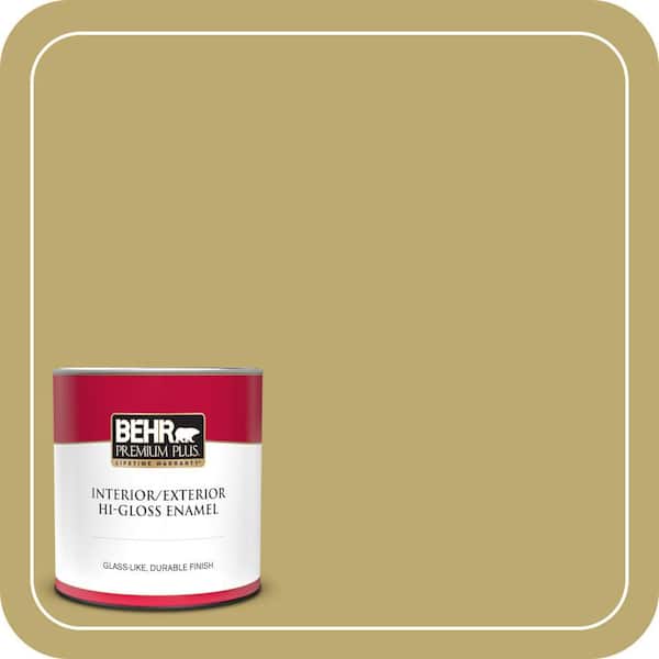 BEHR PREMIUM PLUS #370F-5 Coriander Seed Flat Interior/Exterior Paint & Primer Color Sample (3)
