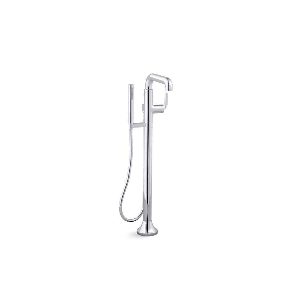 KOHLER Tone Single-Handle Claw Foot Tub Faucet with Handshower in Polished Chrome (1)