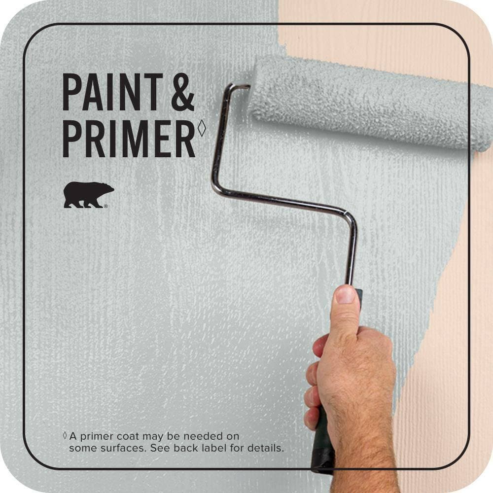 BEHR PREMIUM PLUS 1 qt. #ECC-34-1 Pacific Mist Flat Exterior Paint & Primer (2)