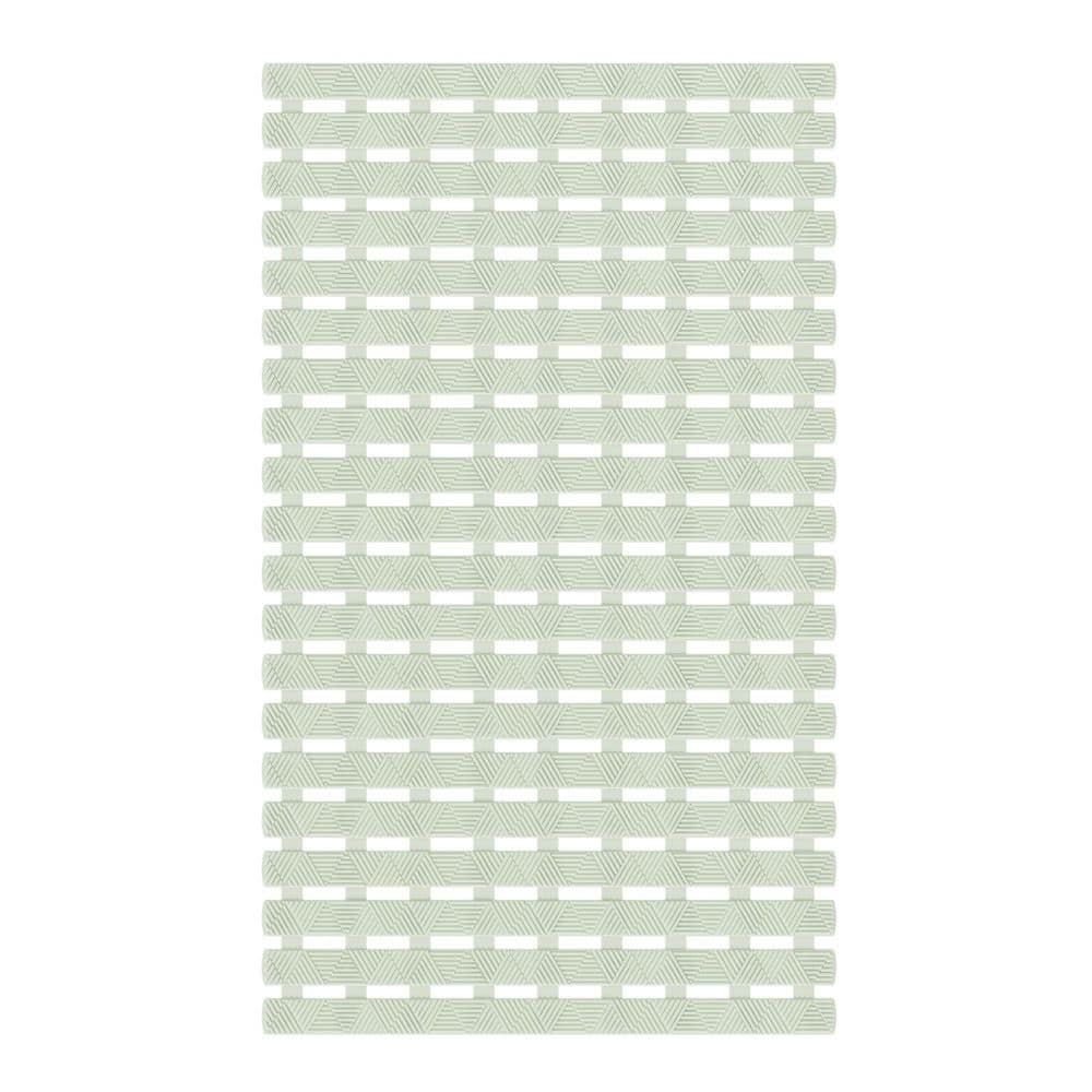 Numhew 27 in. x 16 in. PVC Bathtub Mat in Green, 180 Strong Suction Cups, Soft Textured Surface, Fast Drain and Quick Dry (1)