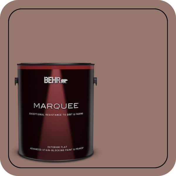BEHR MARQUEE 1 gal. #N160-5 Chocolate Delight Flat Exterior Paint & Primer (2)