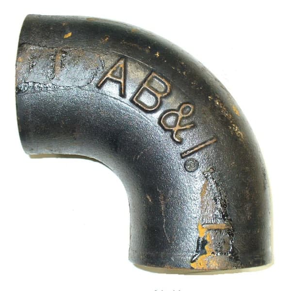 AB and I Foundry 4 in. Cast Iron 1/4 Bend (2)