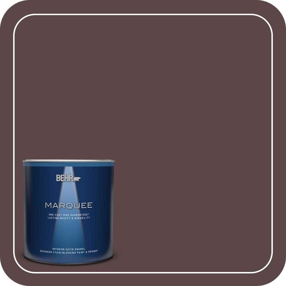 BEHR MARQUEE 1 qt. #MQ1-44 Wild Boysenberry One-Coat Hide Satin Enamel Interior Paint & Primer (1)