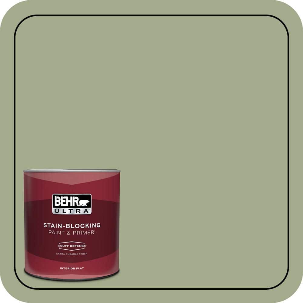 BEHR ULTRA 1 qt. #PMD-36 Mountain Sage Extra Durable Flat Interior Paint & Primer (1)
