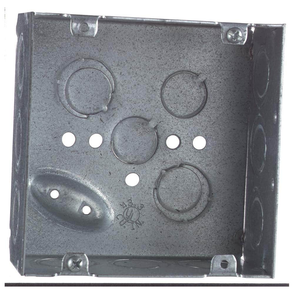 Steel City 4 in. 42 cu. in. 2-1/8 in. Deep Square Box (721711234EW-20R)