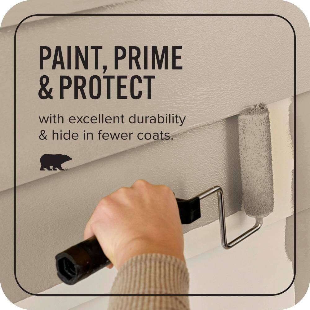 BEHR ULTRA 1 qt. #PWL-85 Stepping Stones Satin Enamel Exterior Paint & Primer (3)
