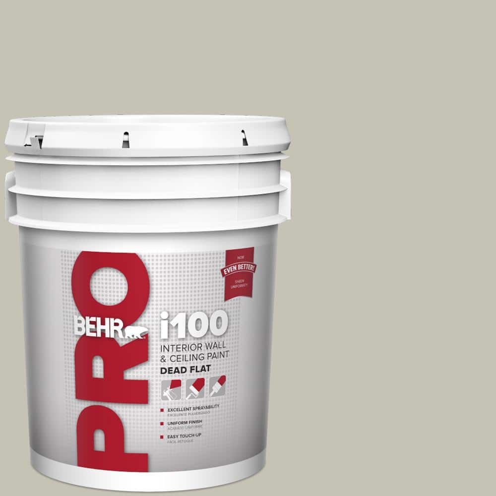 BEHR PRO 5 gal. #BNC-04 Comforting Gray Dead Flat Interior Paint (1)