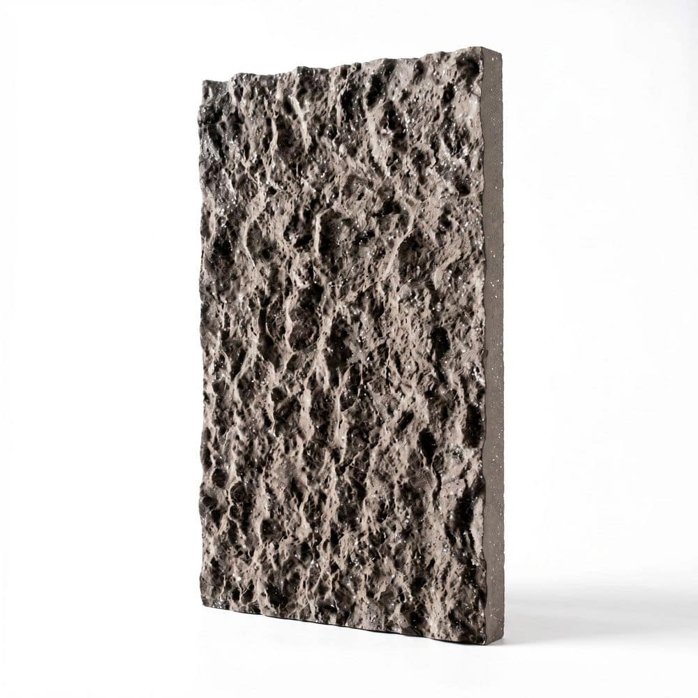 FUFU&GAGA 47 in. W x 24 in. L Dark Gray B2 Fire Rated Faux Stone Siding Polyurethane Stacked Stone Wall Panel (8-Pack) (1)
