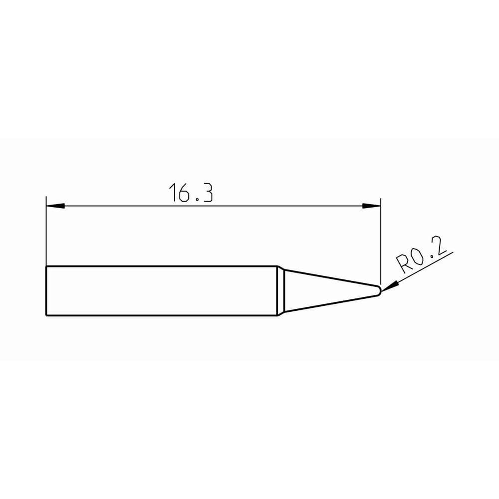 Weller RTPS Nano/Pico Soldering Tip, Conical Ø 0.4 mm (2)